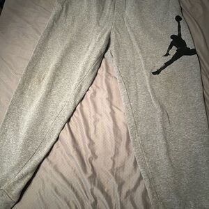 Jordan Kids Gray Sweatpants with Black Jumpman Logo